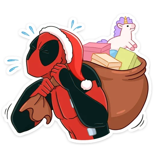 🎁 Стикер «Дэдпул и Новый год» для Telegram