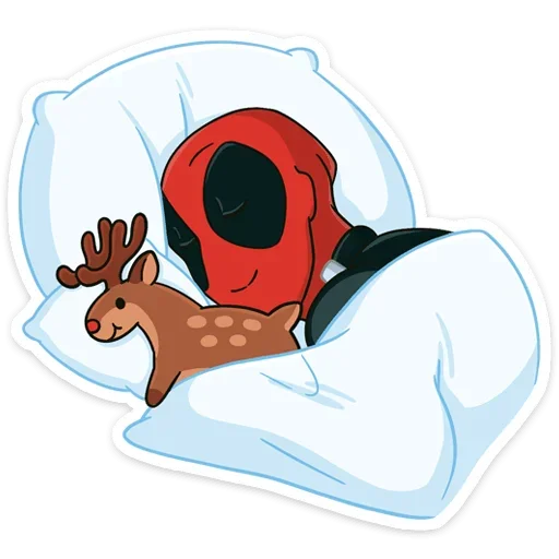 😴 Стикер «Дэдпул и Новый год» для Telegram