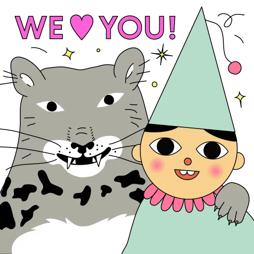 ❤ Стикер «Supportive Wiz» для Telegram