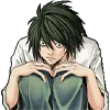 Стикер 48 📓 Набор эмоджи по аниме манге «Death Note [Тетрадь смерти]»