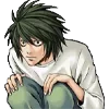 Стикер 53 📓 Набор эмоджи по аниме манге «Death Note [Тетрадь смерти]»