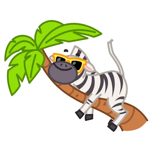 😎 Стикер «Debra Zebra» для Telegram