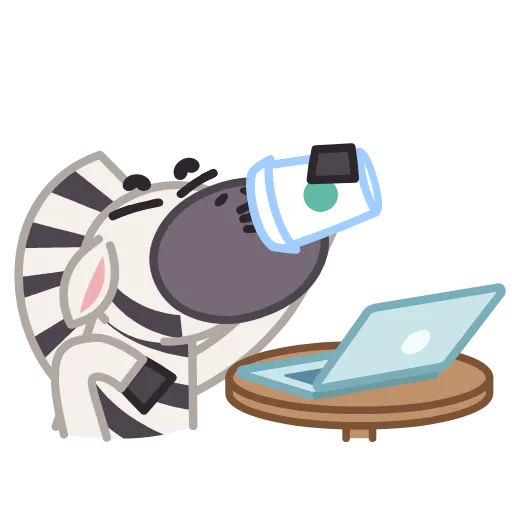 👩‍💻 Стикер «Debra Zebra» для Telegram