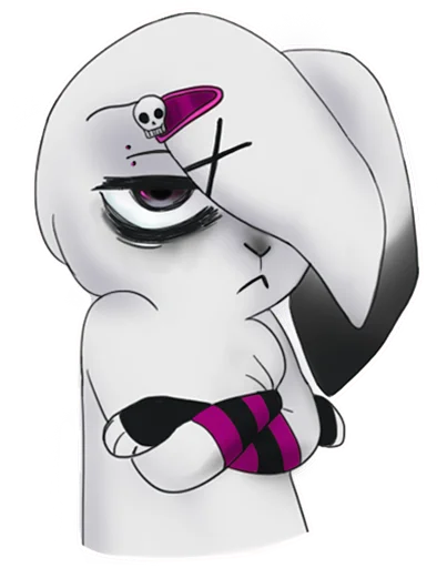 💀 Стикер «weird bunny» для Telegram