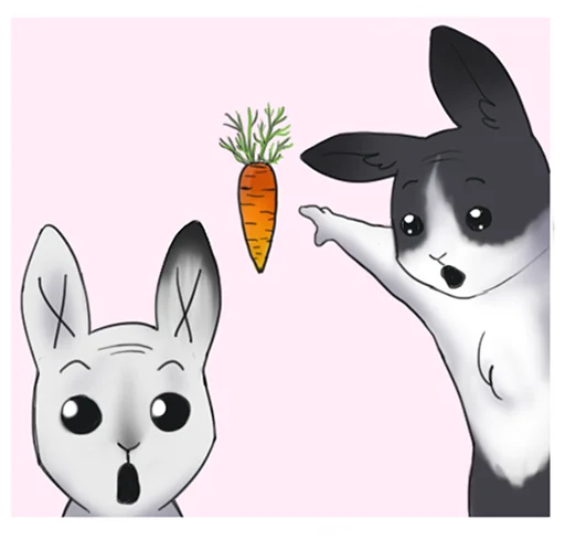 😯 Стикер «weird bunny» для Telegram