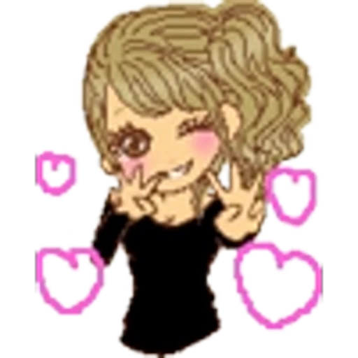 ✌ Эмодзи «Deco Gal Souzai» для Telegram