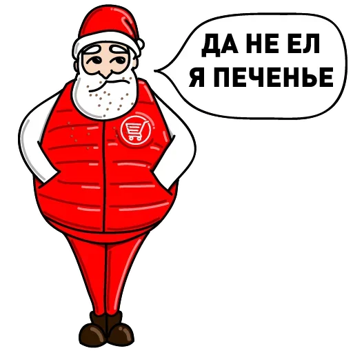 🤷‍♂️ Стикер «Дед Мороз Ох ох» для Telegram