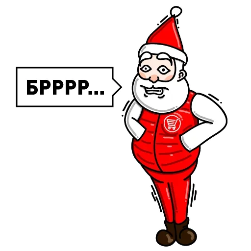 ❄ Стикер «Дед Мороз Ох ох» для Telegram