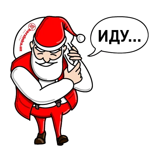 🚶‍♂️ Стикер «Дед Мороз Ох ох» для Telegram