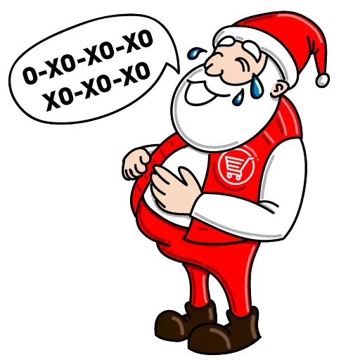 😂 Стикер «Дед Мороз Ох ох» для Telegram