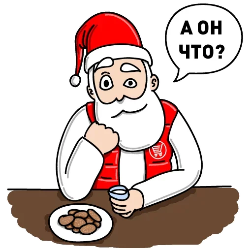 😳 Стикер «Дед Мороз Ох ох» для Telegram