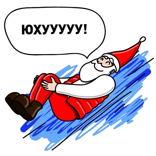 🙃 Стикер «Дед Мороз Ох ох» для Telegram