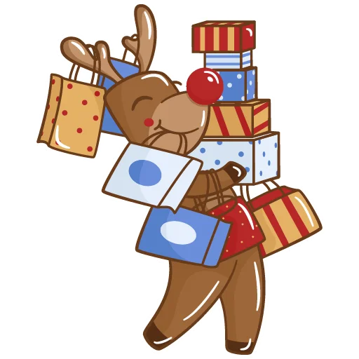 😌 Стикер «Олень Хеппи» для Telegram