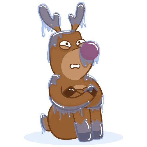 🥶 Стикер «Олень Хеппи» для Telegram
