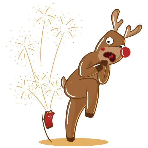😱 Стикер «Олень Хеппи» для Telegram