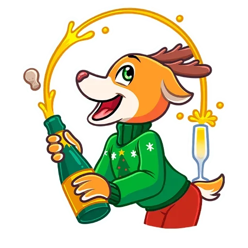 🍾 Стикер «Ник» для Telegram