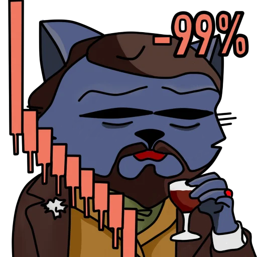 📉 Стикер «Degen Cats» для Telegram