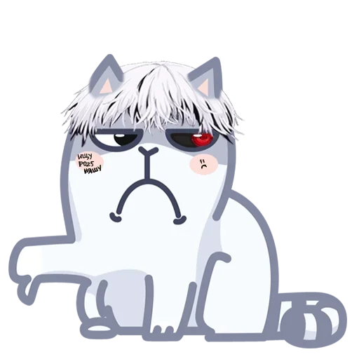 👎 Стикер «DEAD INSIDE PERSIK (GREY ED)» для Telegram
