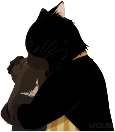 🫂 Стикер «Dekiru Neko wa Kyou mo Yuutsu» для Telegram