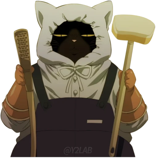 🧹 Стикер «Dekiru Neko wa Kyou mo Yuutsu» для Telegram