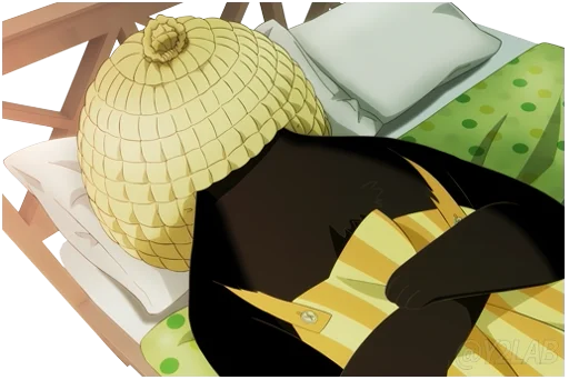 🛌 Стикер «Dekiru Neko wa Kyou mo Yuutsu» для Telegram
