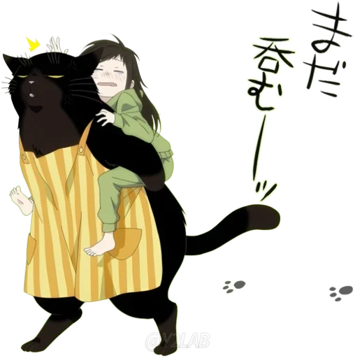 🐈‍⬛ Стикер «Dekiru Neko wa Kyou mo Yuutsu» для Telegram