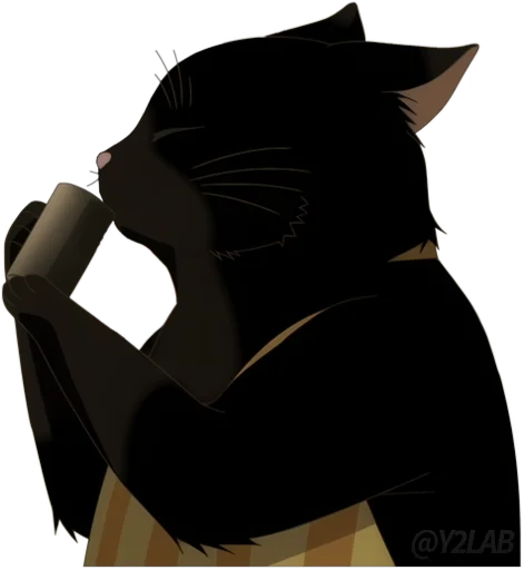 ☕️ Стикер «Dekiru Neko wa Kyou mo Yuutsu» для Telegram