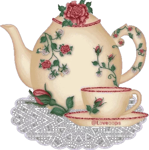 😧 Стикер «Tea Time for girls and boyd» для Telegram