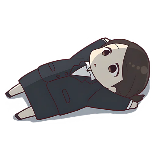 😔 Стикер «Деловая-тян» для Telegram