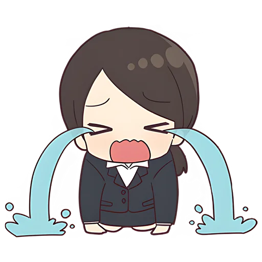😭 Стикер «Деловая-тян» для Telegram