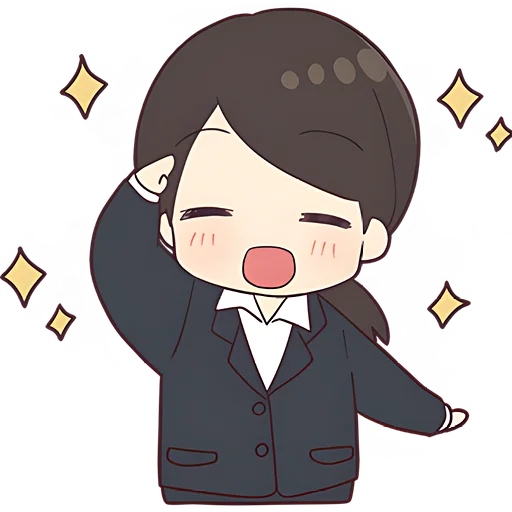 😊 Стикер «Деловая-тян» для Telegram