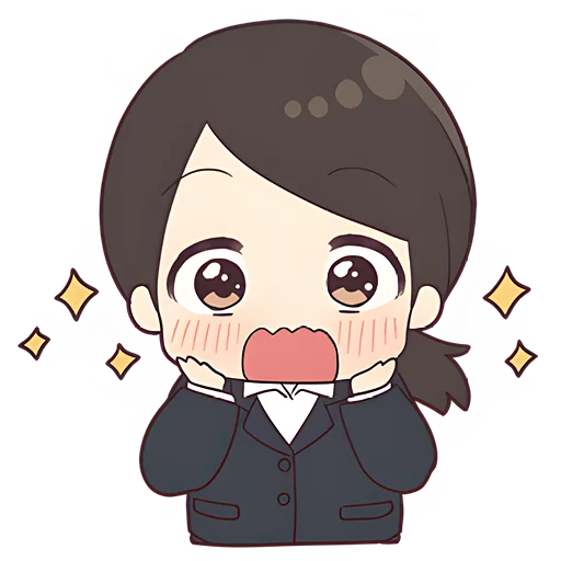 😍 Стикер «Деловая-тян» для Telegram