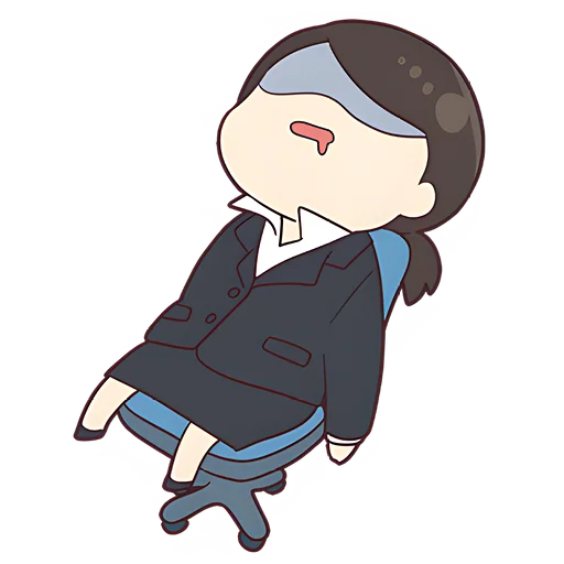 😴 Стикер «Деловая-тян» для Telegram