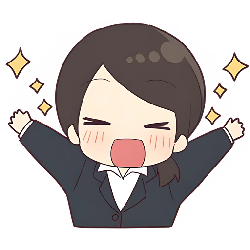 🥳 Стикер «Деловая-тян» для Telegram