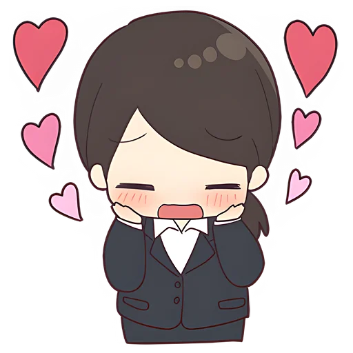 🥰 Стикер «Деловая-тян» для Telegram