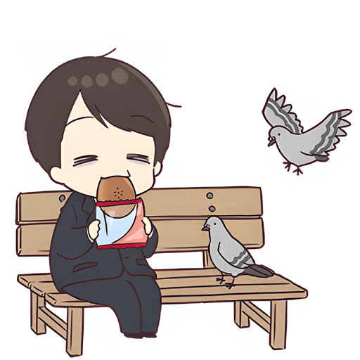 😋 Стикер «Деловой-кун 2» для Telegram