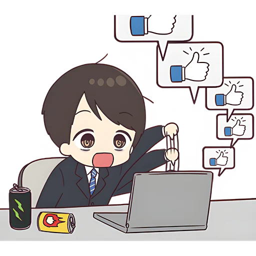 👍 Стикер «Деловой-кун 2» для Telegram
