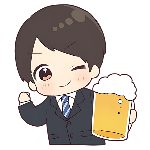 🍺 Стикер «Деловой-кун» для Telegram
