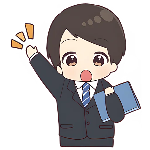 🙋‍♂ Стикер «Деловой-кун» для Telegram