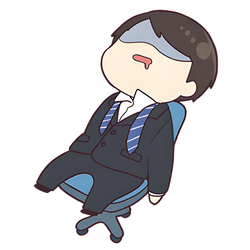 😴 Стикер «Деловой-кун» для Telegram