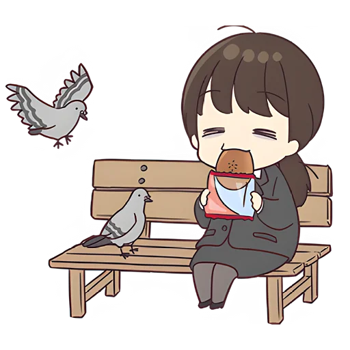 😋 Стикер «Деловая-тян 2» для Telegram
