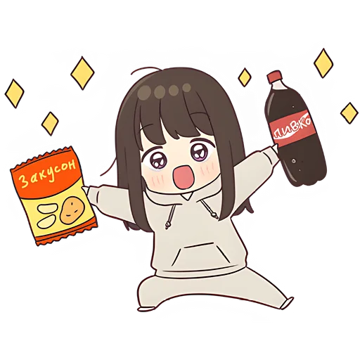 🍻 Стикер «Деловая-тян 2» для Telegram