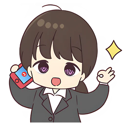 👌 Стикер «Деловая-тян 2» для Telegram