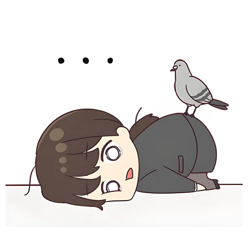 😶 Стикер «Деловая-тян 2» для Telegram