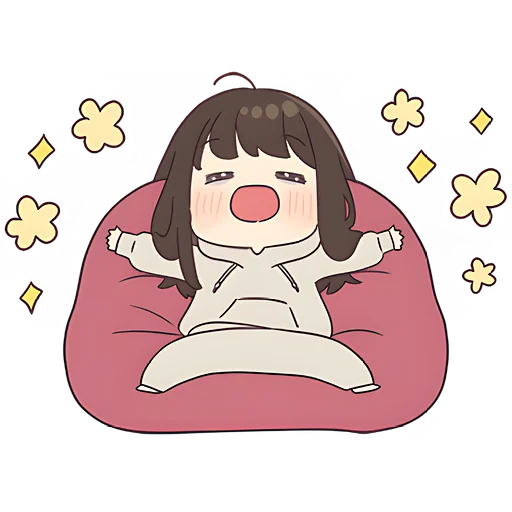 🤗 Стикер «Деловая-тян 2» для Telegram