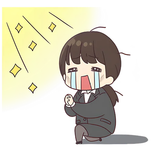 😭 Стикер «Деловая-тян 2» для Telegram
