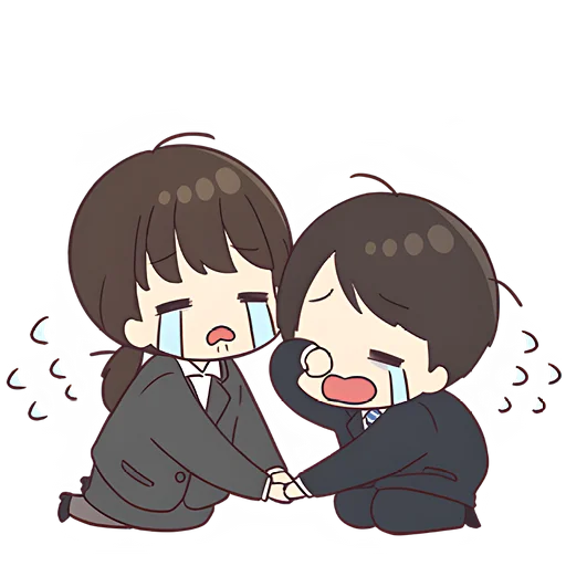 😭 Стикер «Деловая-тян 2» для Telegram