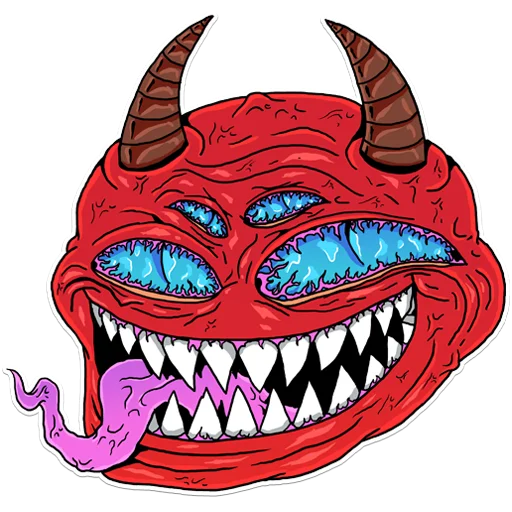 👿 Стикер «демон саня» для Telegram