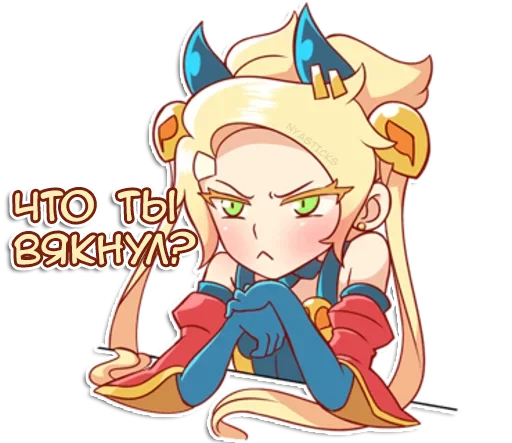👿 Стикер «Демон-тян» для Telegram