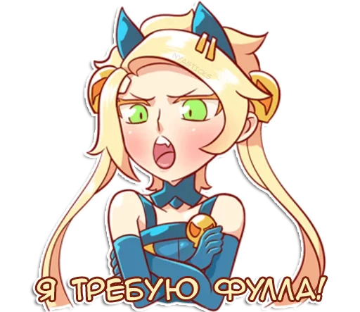 🍓 Стикер «Демон-тян» для Telegram